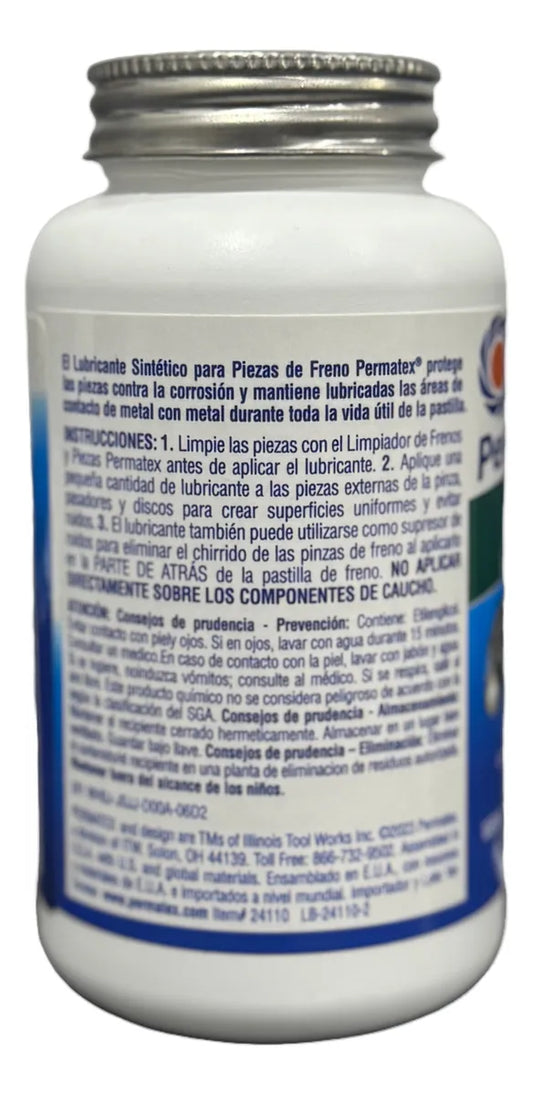 PERMATEX 24110 SYNTHETIC BRAKE PARTS LUBRICANT 8oz