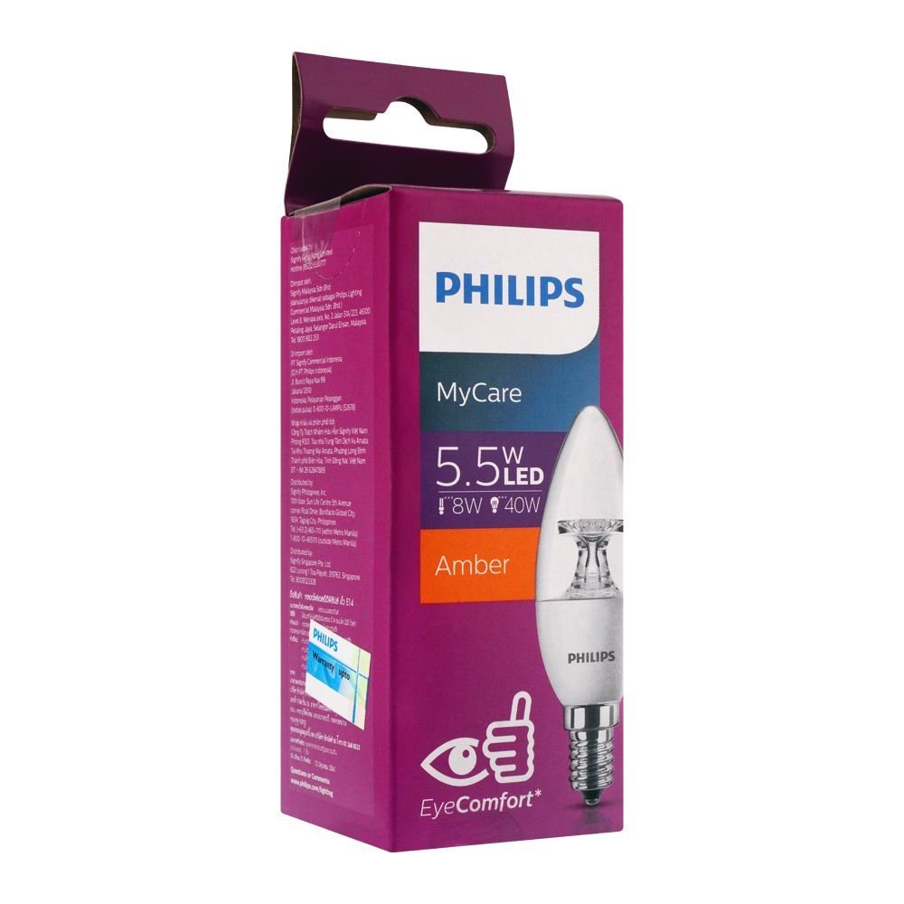 PHILIPS LED CANDLE BULB E14 AMBER