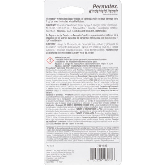 Permatex 16067 Windshield Repair Kit, 0.10 fl oz