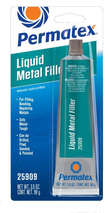 Permatex 25909 Liquid Metal Filler, 3.5oz
