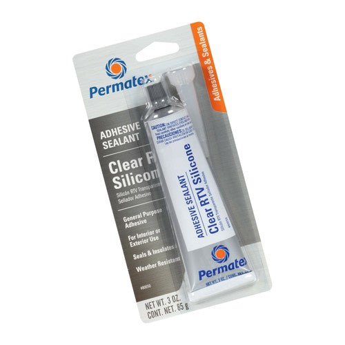 Permatex 80050 Clear RTV Silicone Adhesive Sealant, 03oz